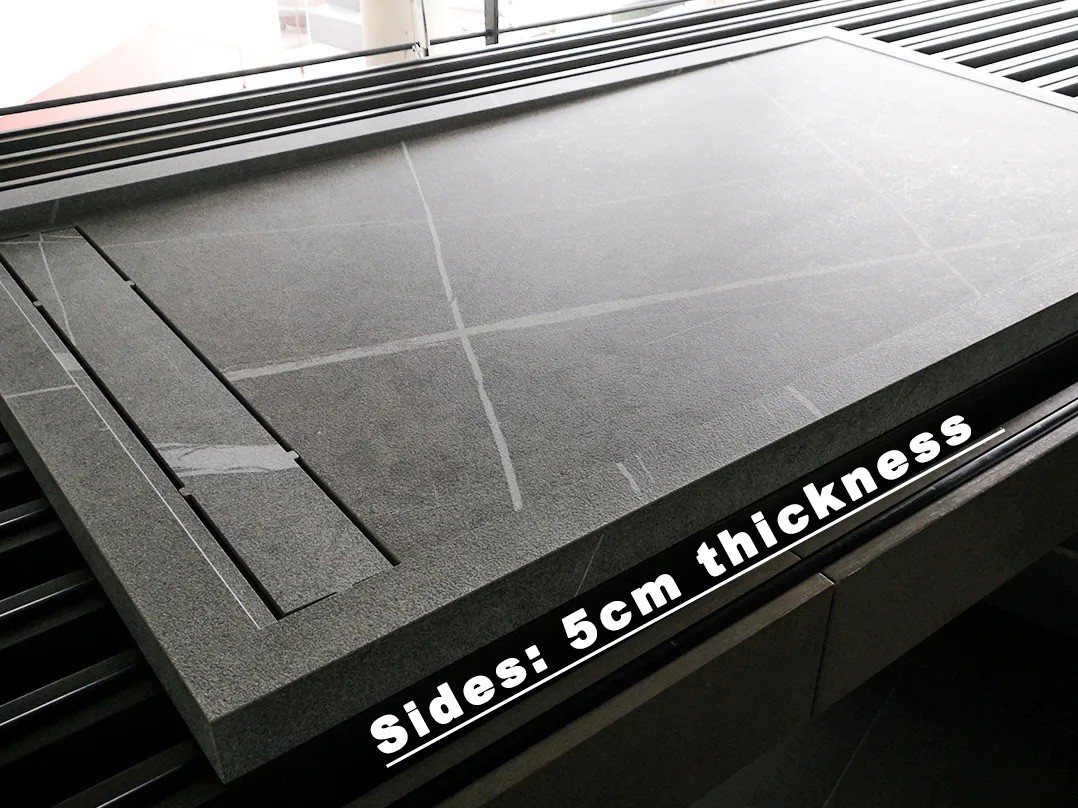 marble black solid surface shower pan made in turkey