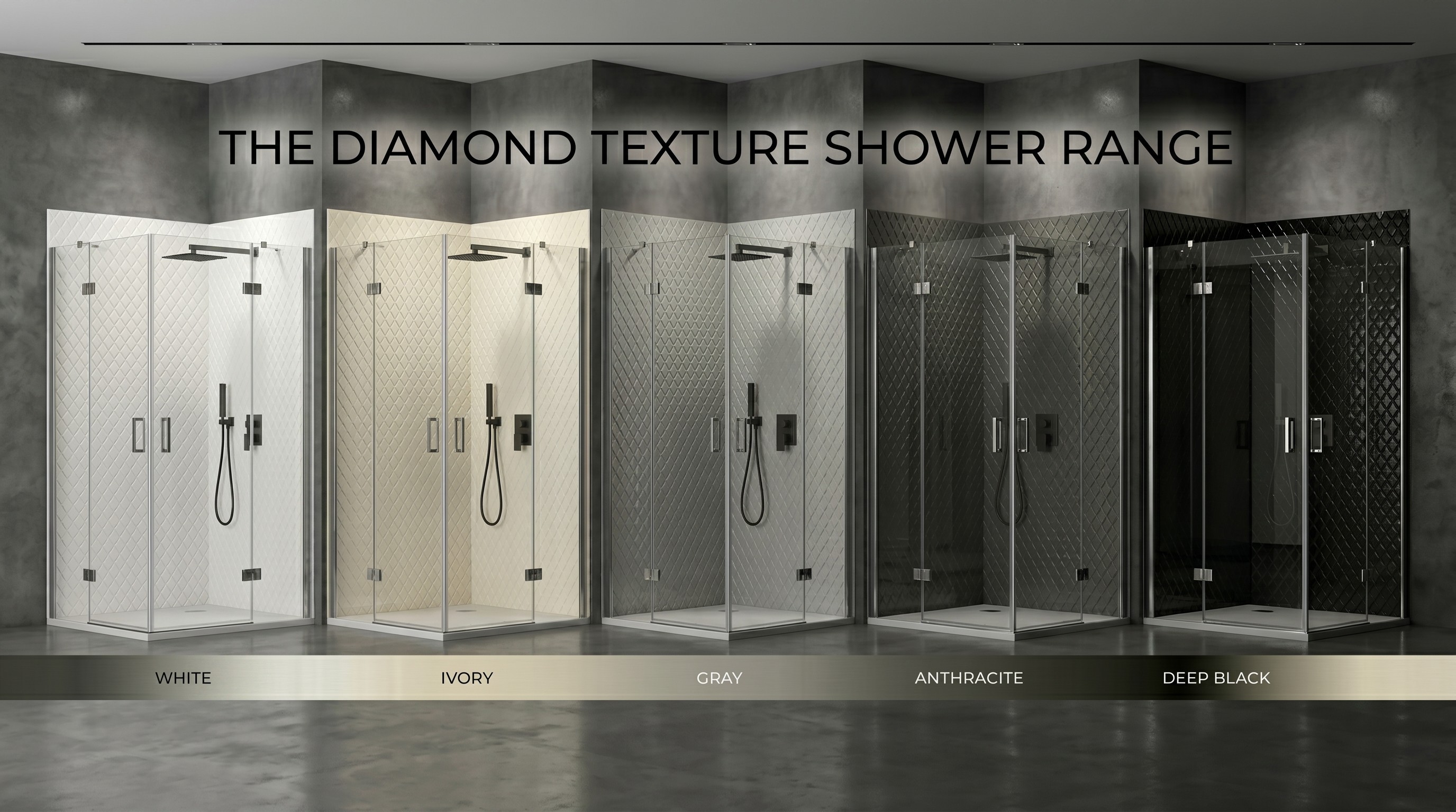 Diamond Style Bathroom Set, Architectural Elegance in Solid Surface Made in Turkey