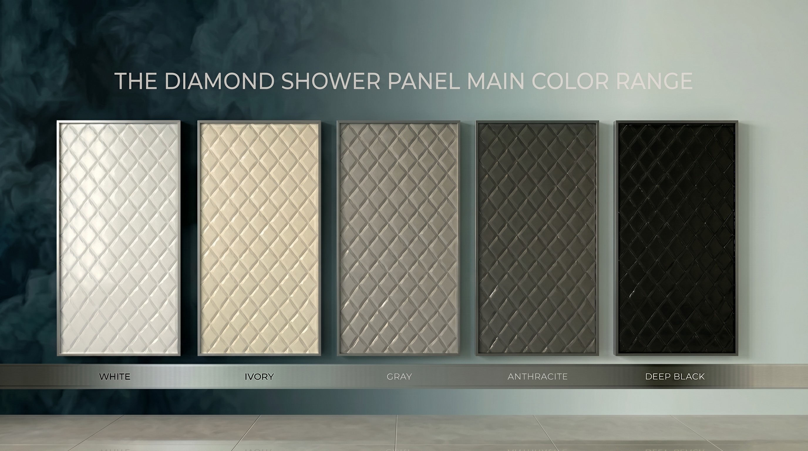 Diamond Style Bathroom Set, Architectural Elegance in Solid Surface Made in Turkey