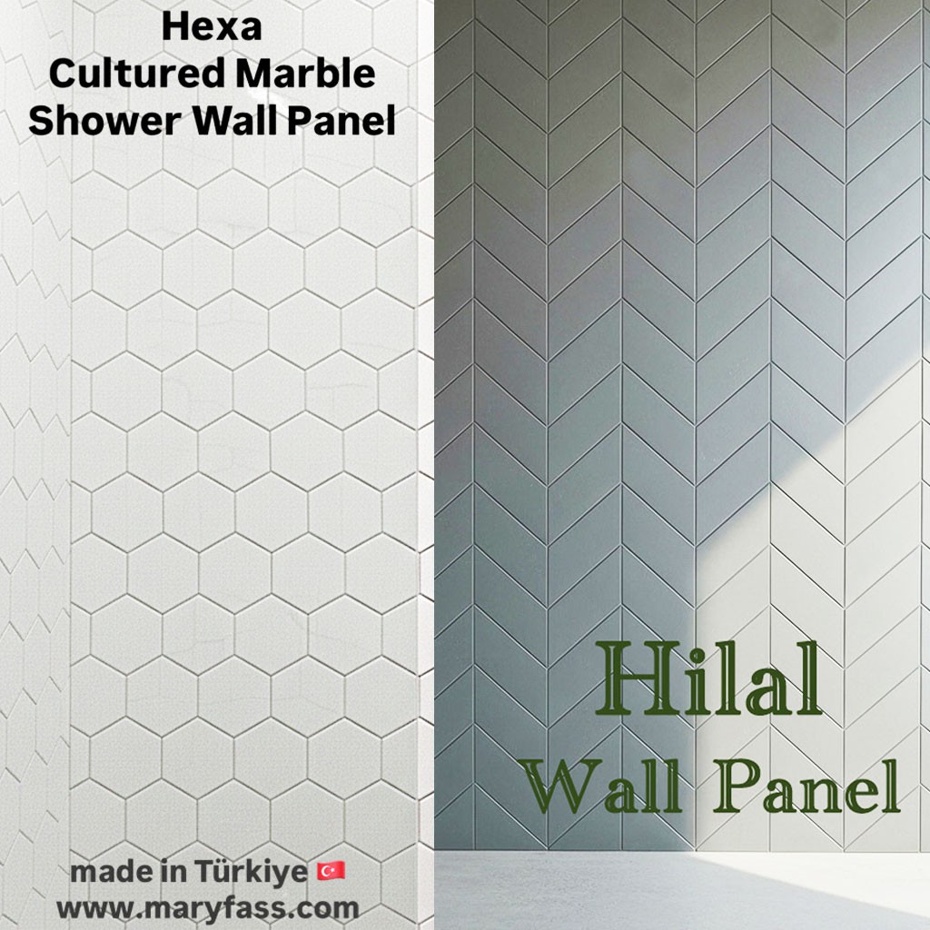 Diamond Style Bathroom Set, Architectural Elegance in Solid Surface Made in Turkey