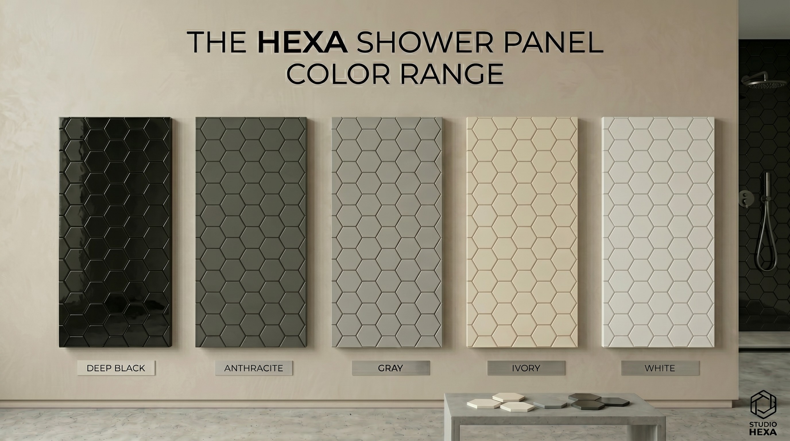 Diamond Style Bathroom Set, Architectural Elegance in Solid Surface Made in Turkey