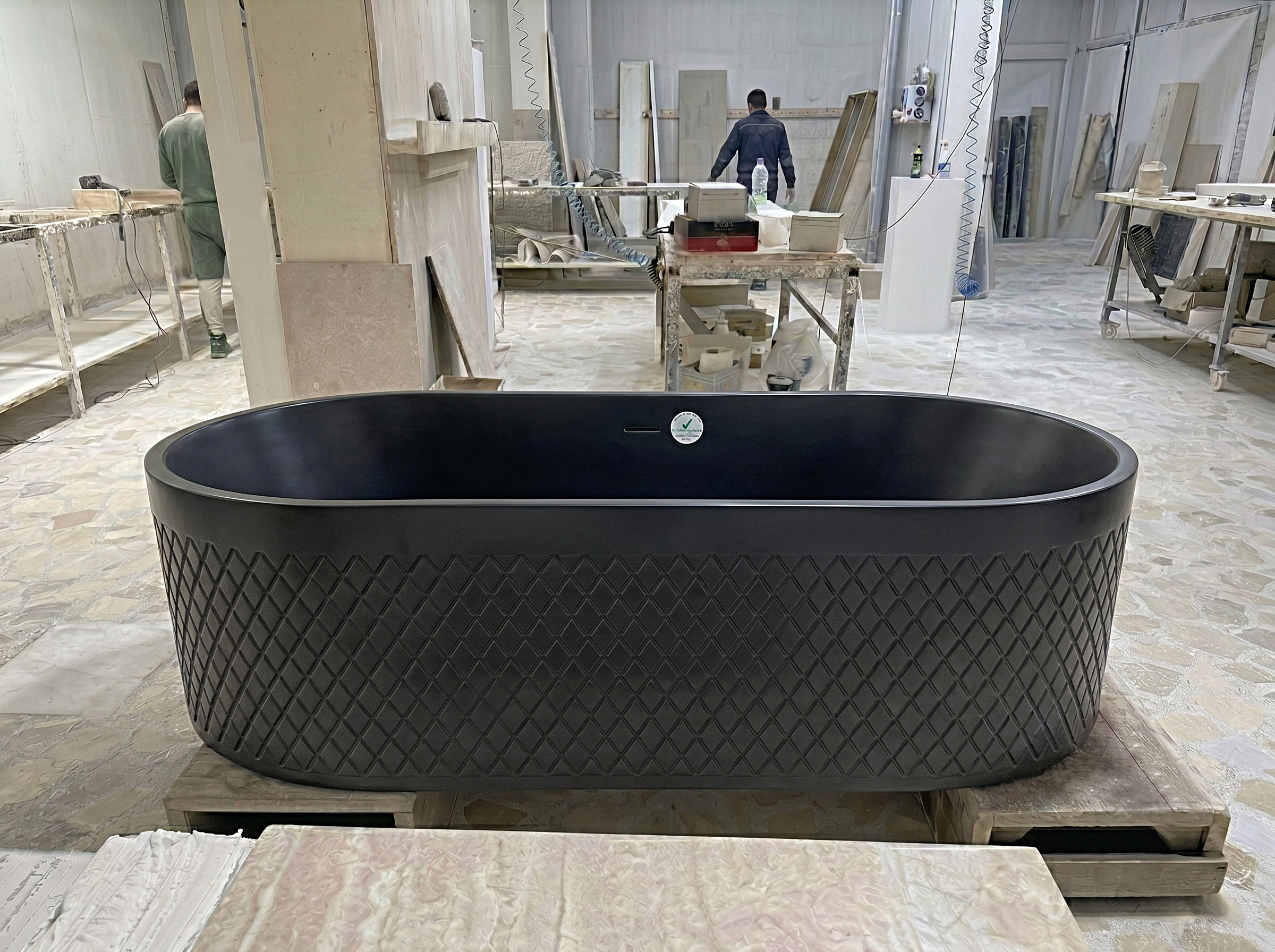Crystal Diamond Solid Surface Freestanding Bathtub Made in Turkey