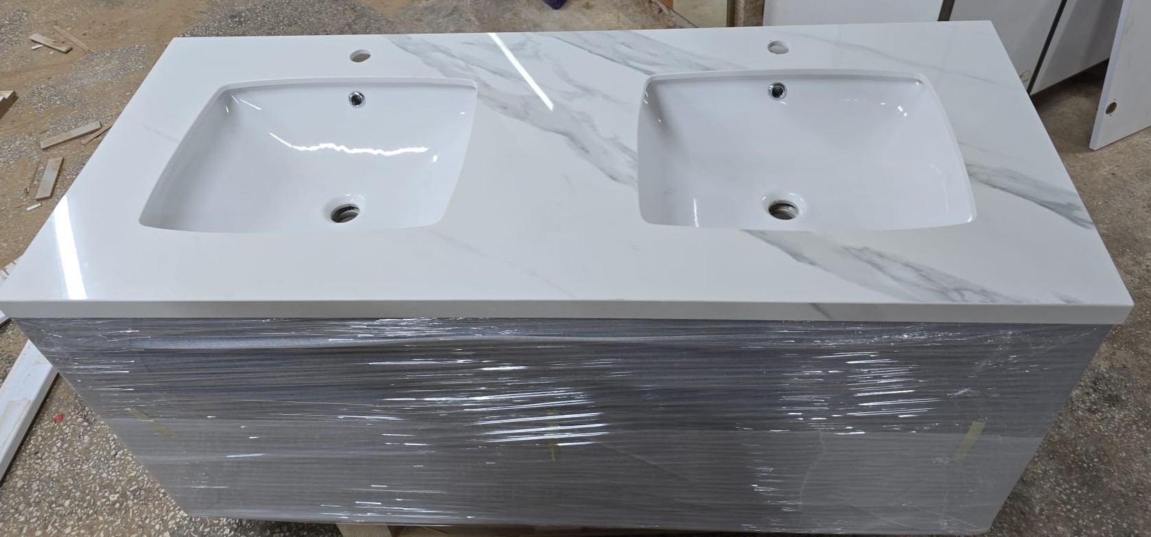 quartz / porcelain top bathroom cabinet vanity manufacturer in turkey 