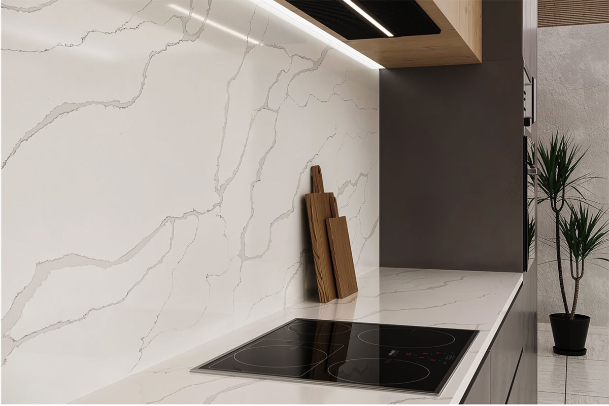 calacatta quartz countertop slab factory in turkey