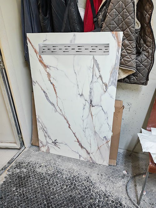 carrara solid surface shower pan made in turkey