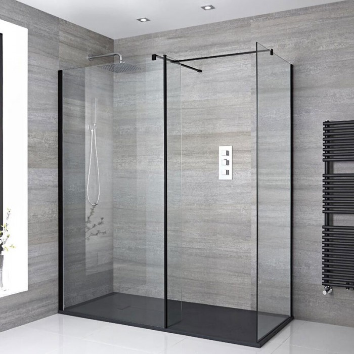 Black Beton Resin Stone Gelcoat Surface Shower Tray