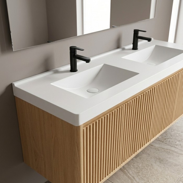 ED-155-STD Kültür Mermeri Banyo Lavabosu ve Tezgahı
