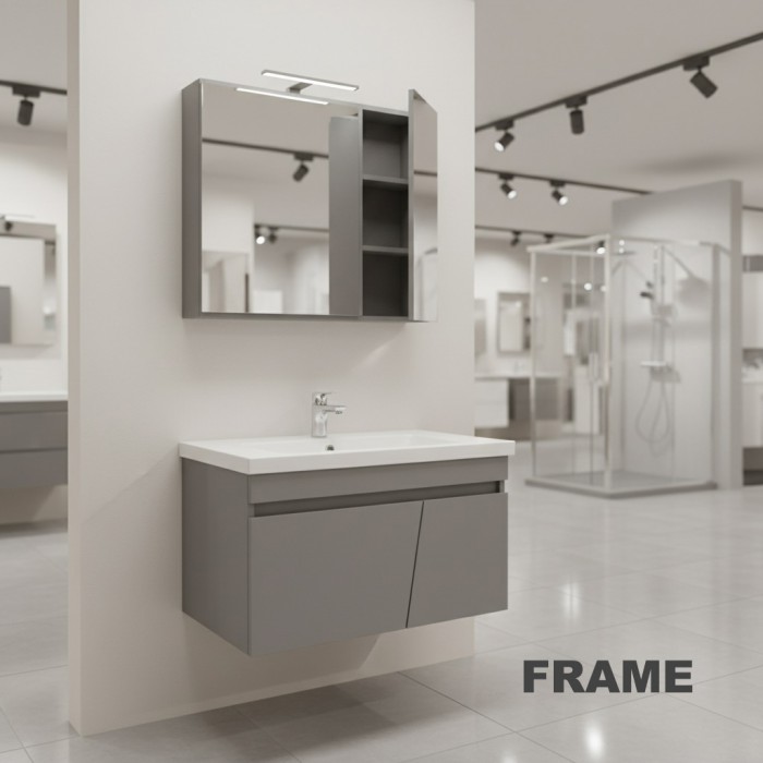 Frame pvc bathroom cabinet vanity