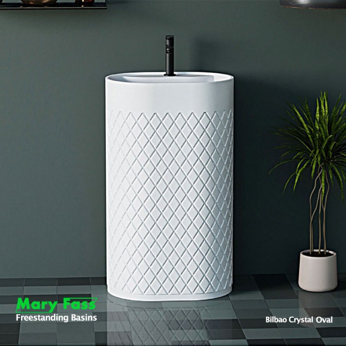 FRS-363 Bilbao Crystal Oval Freestanding Washbasin