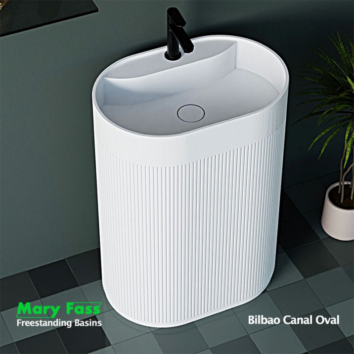 FRS-364 Bilbao Canal Oval Freestanding Washbasin