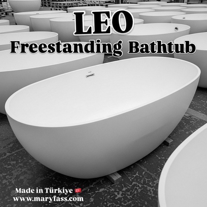 Leo Solid Surface Freestanding Bathtub