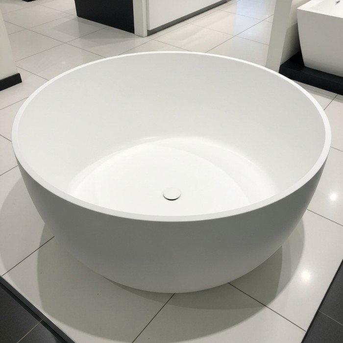 Orion Round Solid Surface Freestanding Bathtub