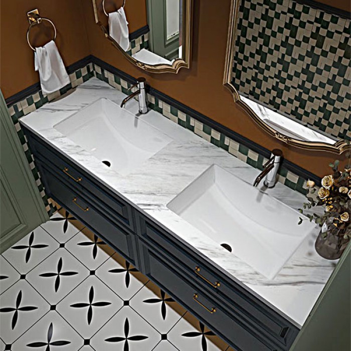 PGS-405 Maryfass porselen mermer banyo dolabı
