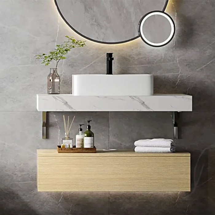 PGS-411 Maryfass porselen mermer banyo dolabı