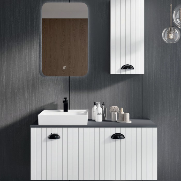 Serik lacquer bathroom cabinet vanity