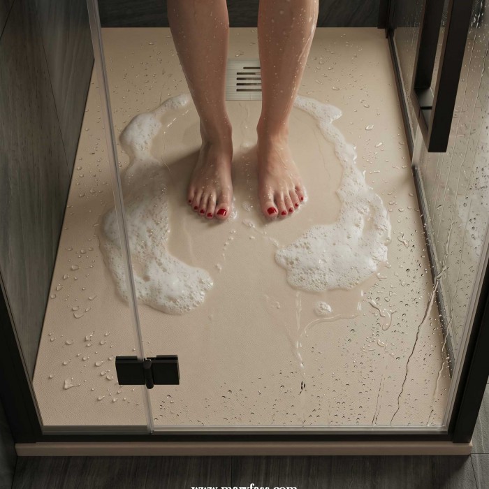 Cream Stone Resin Shower Tray