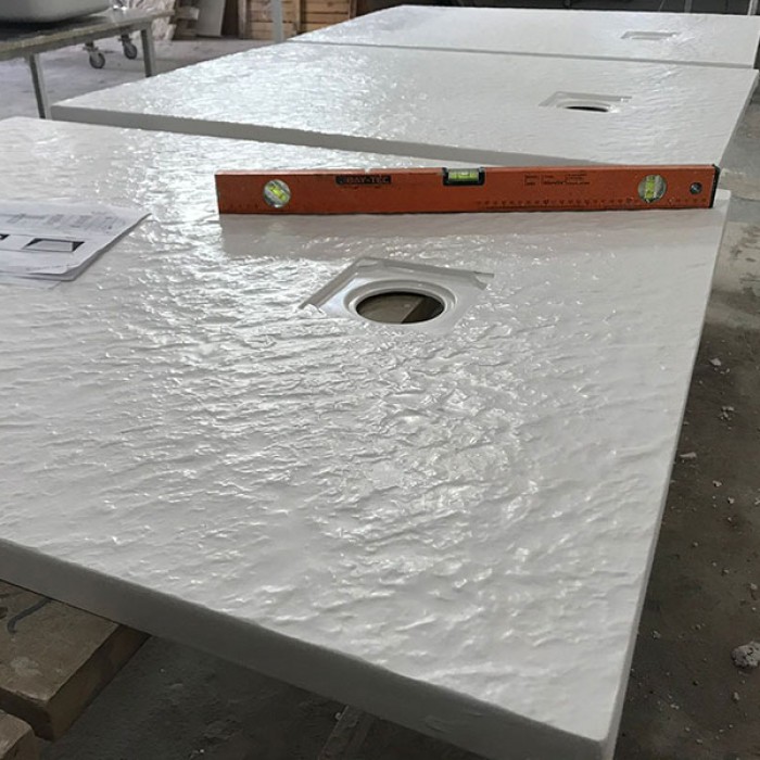 White Stone Resin Gelcoat Surface Shower Tray